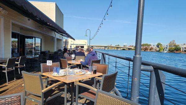 Waterfront dining available