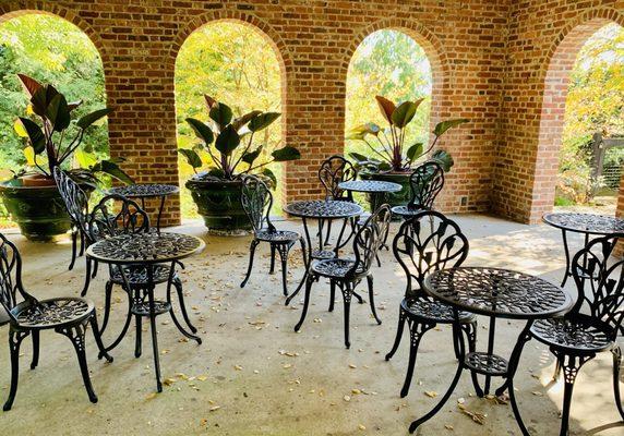 Lovely garden seating area.