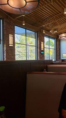 view of the mountains from the dining room