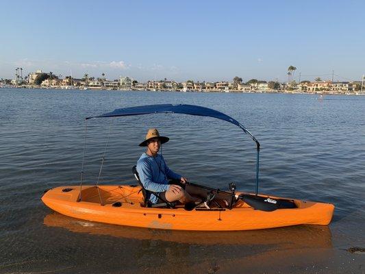 Maiden voyage of our Hobie Compass pedal drive at Alamitos Bay.