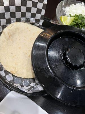 Hand made tortillas.