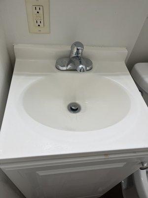 Bathroom cleaning after picture of sink