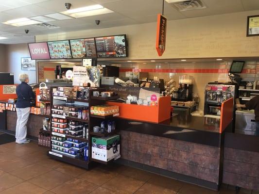 This is the interior of the Dunkin Donuts at 1635 Boston Post Road in Old Saybrook.