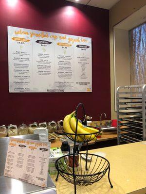 Urban Cafe made to order smoothie bar menu!