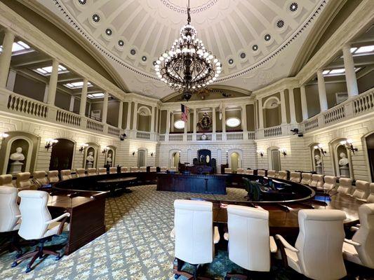 Inside the Senate chamber! I thought the round table was interesting