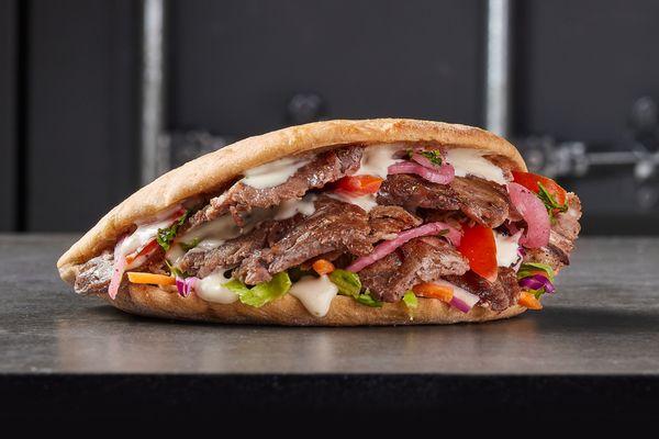 beef shawerma pita