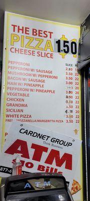 Pizza menu 4-24