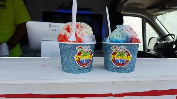 Yummy Snowcones with condensed milk