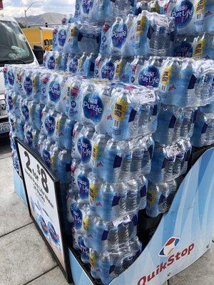 Friday, May 24, 2019: water for sale outside.