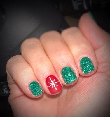 Sparkly Christmas Nails