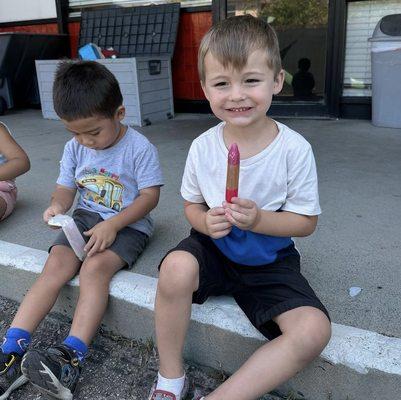 Enjoying some icecream during our last week of summer!