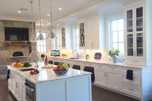 old brookville white classic style transitional kitchen