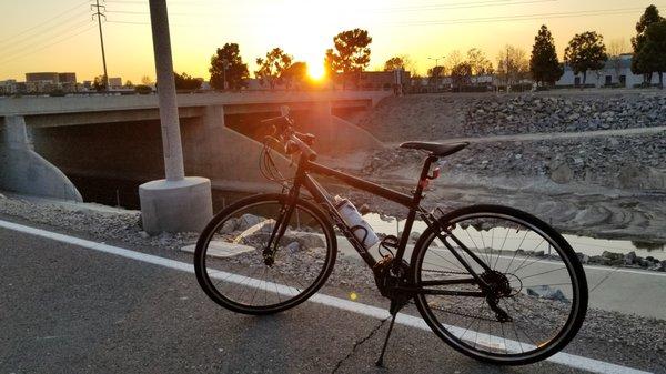 Weekend biking on San Diego Creek Trail, down the street from Trail's End!