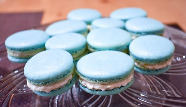 Tiffany Blue Macarons with Classic Vanilla Buttercream