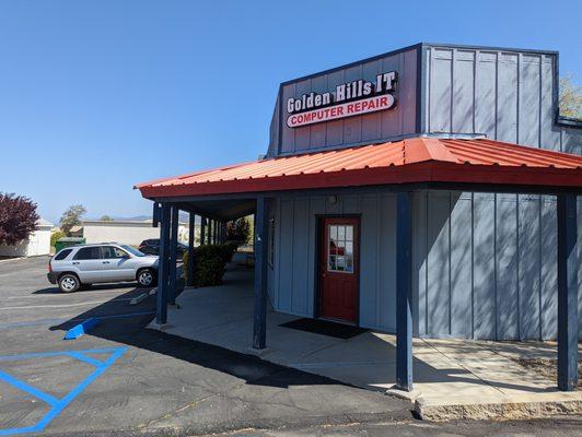 Our Storefront with our new sign