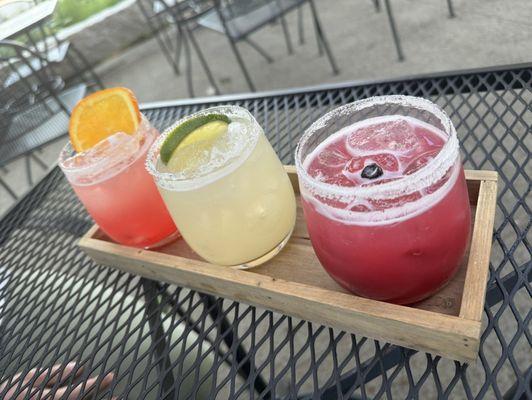 Margarita Flight (Cranberry, Traditional, Blueberry) SO YUMMY!