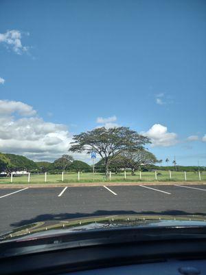 Sitting in my car under shade