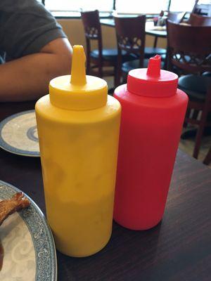 Their mustard and sweet and sour sauce