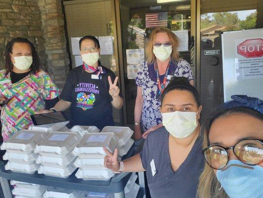 Happy Nursing Week! One way to support Lone tree Convalescent is to provide treats for the staff. Their hearts are full.