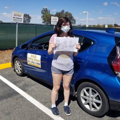 Kimberly passes the driving test at the Temecula DMV!