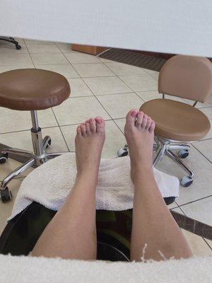 Pedicure setup