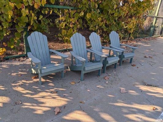 Chairs by the Tennis Court