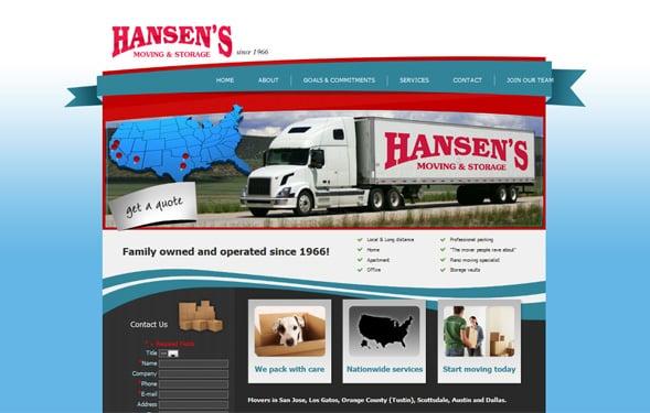 Custom website designed for a national moving company. As always, custom design, photoshopped images, development and marketing.