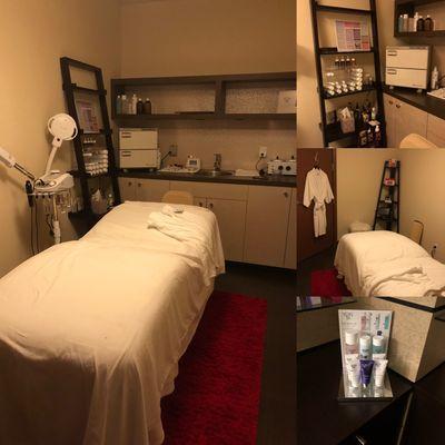 This is the treatment room where I do facials, waxing, and body treatments.