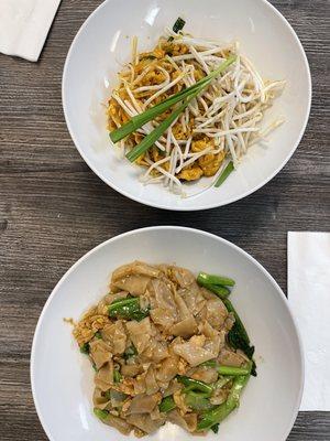 35. Pad See Ew and 31. Pad Thai (both with chicken)