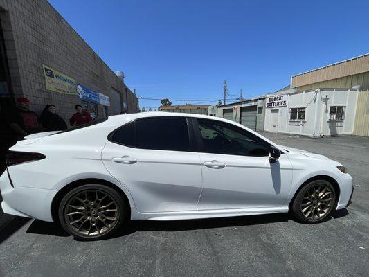 2024 Toyota Camry, Carbon Tint Front 35%, Rear 5% with 5 Year's Warranty