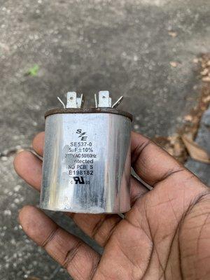 Failed capacitor.