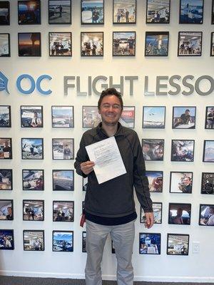 Tyler passed his instructor CFI checkride