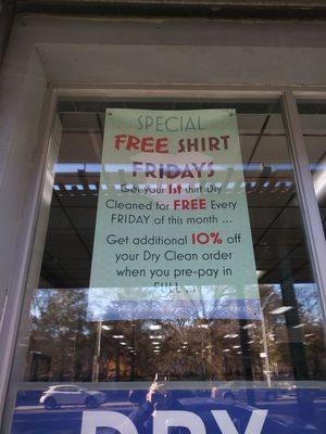 Free shirt Fridays this December.