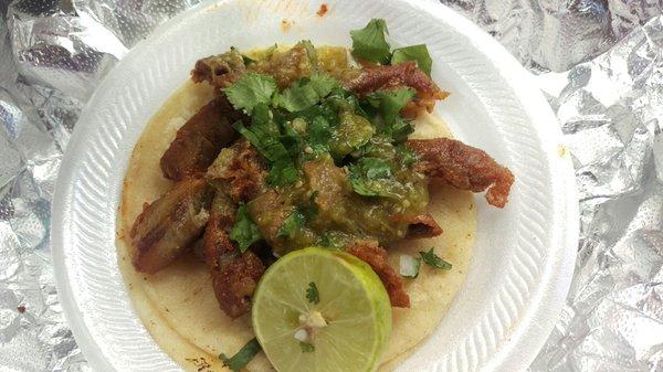 Tripe taco, taco de tripa