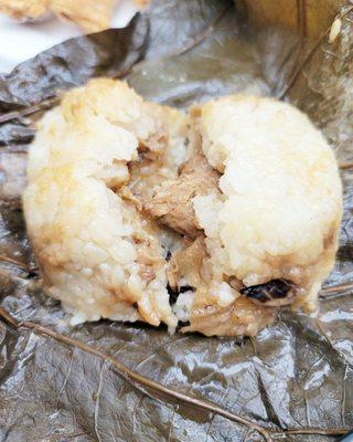 Vegan lotus wrapped sticky rice..