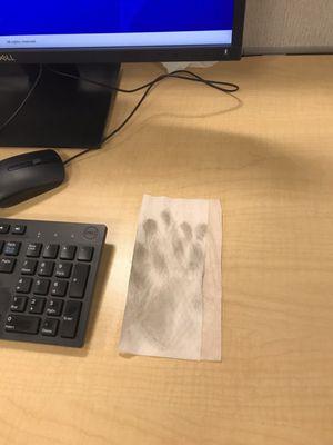 After Alcohol Wipes at computer desk,