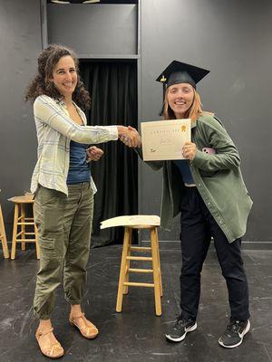 Graduation for completing level 5!