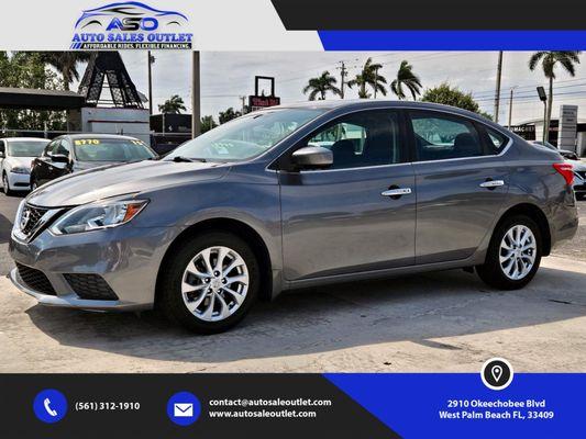 Sleek gray 2017 Nissan Sentra available now at Auto Sales Outlet. This stylish sedan offers a perfect blend of comfort and pe...