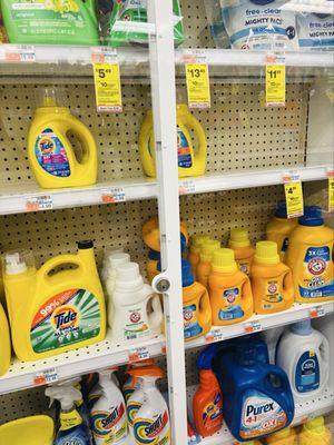 Laundry products under lock and key @ CVS Pharmacy