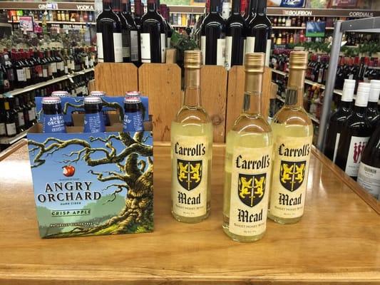 Ever gone to the Renaissance Festival and tried the Bee Sting? Well Cork n' Bottle carries meade and Angry Orchard Crisp Apple!