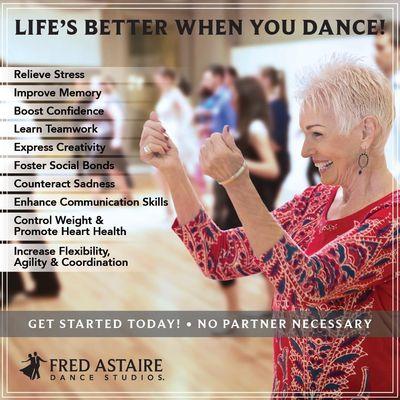 Just some of the benefits of dance. 
Schedule your complimentary lesson today!