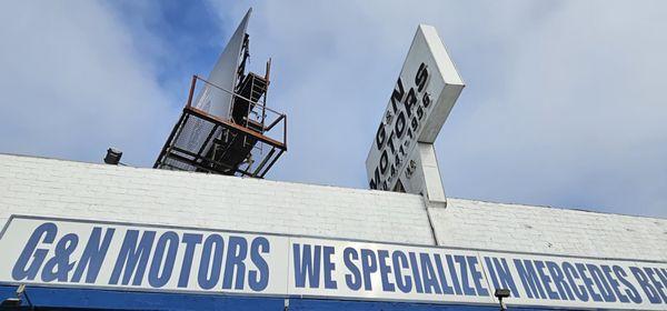 Signage and business entrance