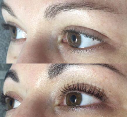 Lash lift and tint