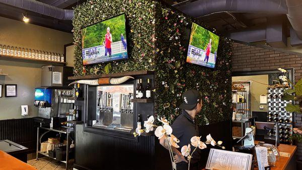 TVs and beer on tap