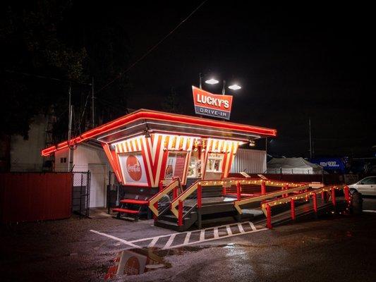 Luckys drive-in order counter