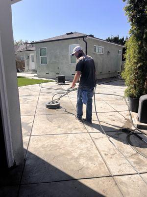 Concrete cleaning