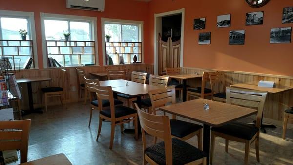 Inside cafe seating...