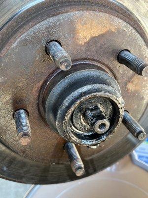 Damaged wheel bearing