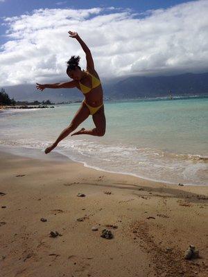 Thrilled to be training on the beach in Maui!