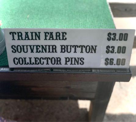 A bargain to ride, they have souvenirs available for purchase as well!